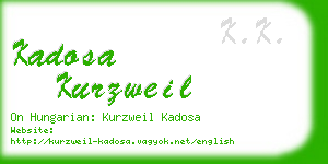kadosa kurzweil business card